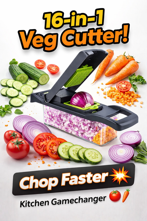 16-in-1 Premium High Quality Multi function Vegetable Cutter & Fruit Slicer