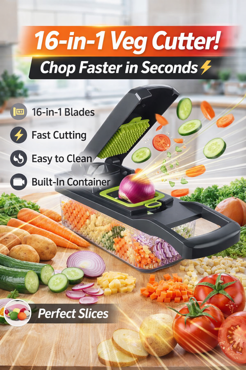 16-in-1 Premium High Quality Multi function Vegetable Cutter & Fruit Slicer