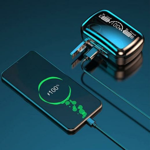 DaMix Original M10 Bluetooth Earbuds – Wireless Earphones With LED Display & Power Bank Case