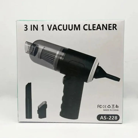 3-in-1 Portable Wireless Vacuum Cleaner AS 228 – Handheld, Powerful Suction for Car, Home, Office & Everyday Quick Cleaning