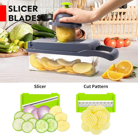 16-in-1 Premium High Quality Multi function Vegetable Cutter & Fruit Slicer